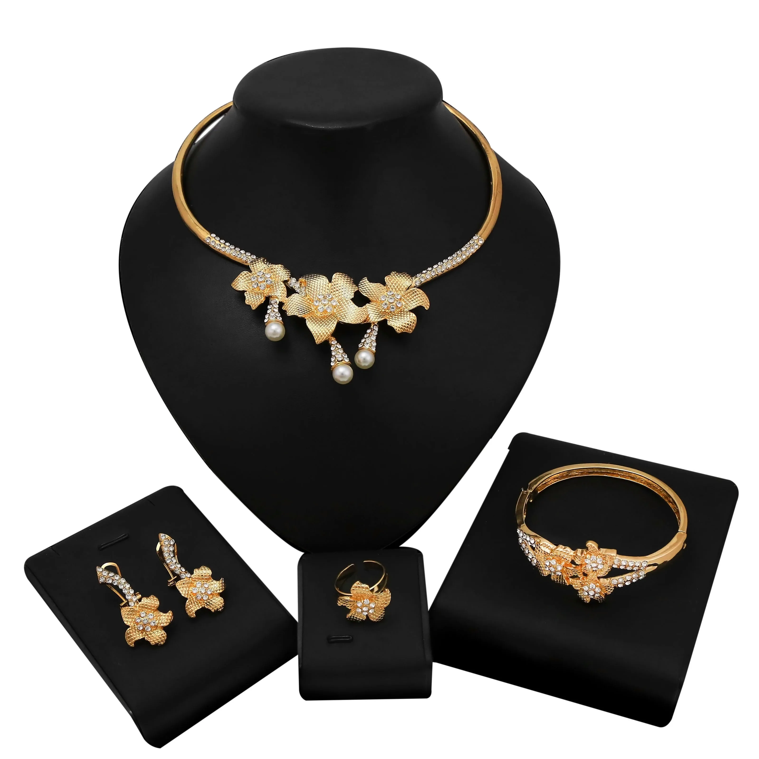 Yulaili Flower Type Necklace Bracelet Pendant Matching Jewelry Set Wedding Fine Gift Copper Alloy African New Design Women Sets
Yulaili Flower Type Necklace Bracelet Pendant Matching Jewelry Set Wedding Fine Gift Copper Alloy African New Design Women Sets