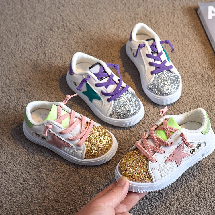 Hot Sale Sparkle Shining Sequins Footwear Tennis Tenis Para Bebes Flat Glitter Toddler Baby Girls Star Shoe Sneaker For Kid
Hot Sale Sparkle Shining Sequins Footwear Tennis Tenis Para Bebes Flat Glitter Toddler Baby Girls Star Shoe Sneaker For Kid