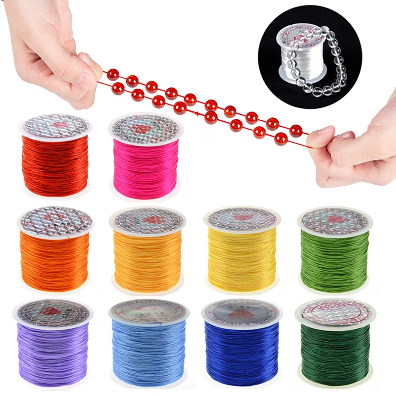 0.6/0.8mm DIY Crystal Beading Stretch Cord for Jewelry Making Strong Elastic Thread Rope Beaded Bracelet String Line Accessory
0.6/0.8mm DIY Crystal Beading Stretch Cord for Jewelry Making Strong Elastic Thread Rope Beaded Bracelet String Line Accessory