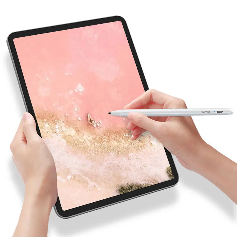 

WIWU Newest Stylus High Sensitive Tablet Pencil Touch Pen with Palm Rejection for iPad 2019 2018 Air Pro iPad 10.2, White