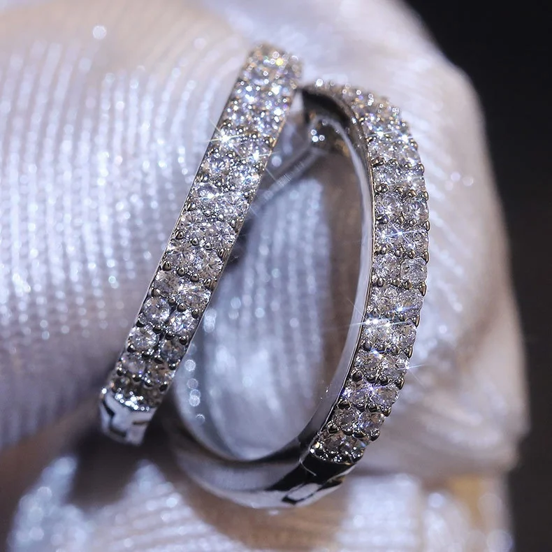 Cubic Zirconia Hoop Earrings For Women Girls Earrings Unique Circle Earring Statement Fashion Jewelry
Cubic Zirconia Hoop Earrings For Women Girls Earrings Unique Circle Earring Statement Fashion Jewelry