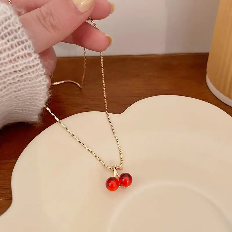 G2259 Wholesale Dainty Necklace Charm Women Red Cherry Pendant Fashion Jewelry Necklaces
G2259 Wholesale Dainty Necklace Charm Women Red Cherry Pendant Fashion Jewelry Necklaces