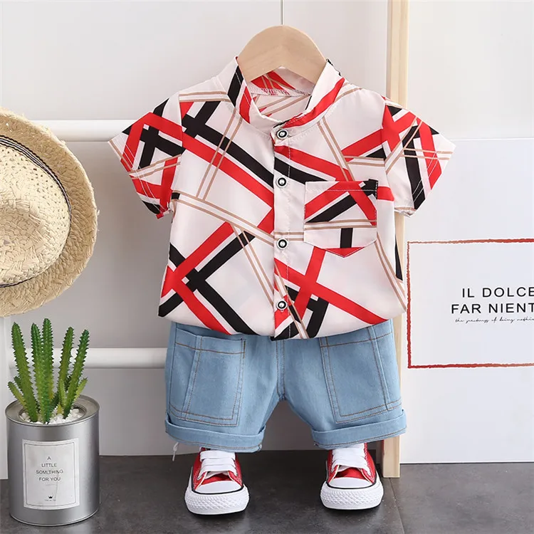 Fashion Baby Clothes Sets Boy Tshirt Striped Pattern+Denim Shorts with Pockets 2 Piece Summer Children Outfit Boys Clothing Set, Yellow/red/black
Fashion Baby Clothes Sets Boy Tshirt Striped Pattern+Denim Shorts with Pockets 2 Piece Summer Children Outfit Boys Clothing Set, Yellow/red/black