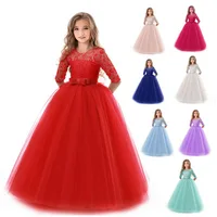 Elegant Princess Lace Dress Kids Flower Embroidery Dresses For Girls Vintage Children Dresses for Christmas Party Red Ball Gown
Elegant Princess Lace Dress Kids Flower Embroidery Dresses For Girls Vintage Children Dresses for Christmas Party Red Ball Gown