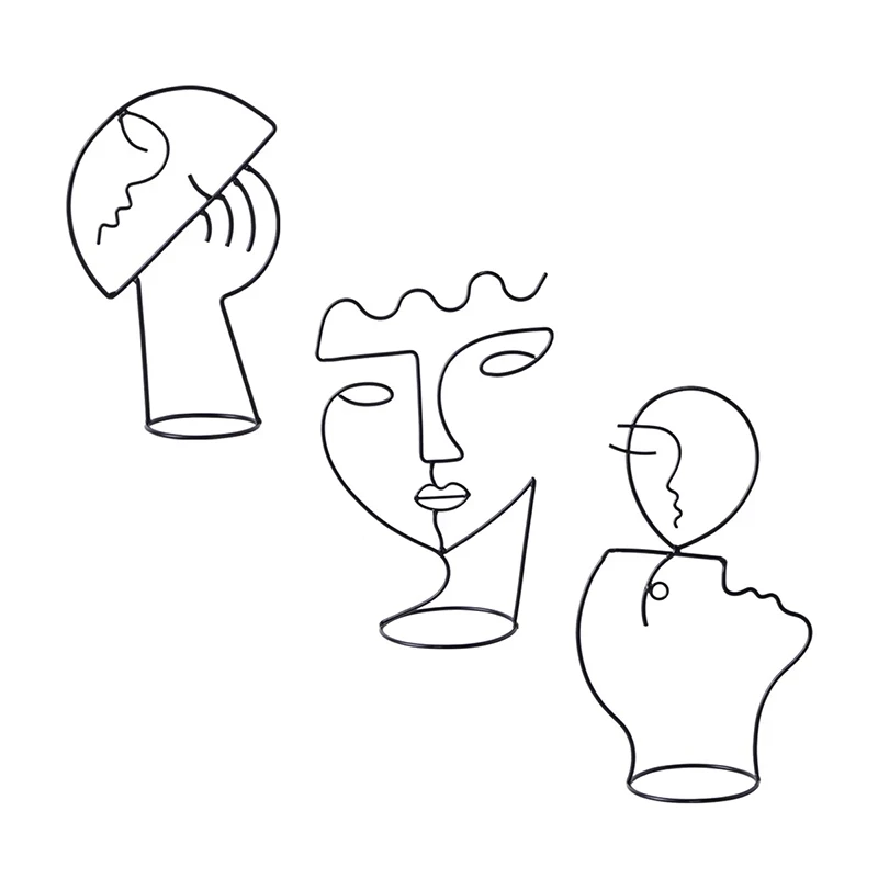 Modern Metal Hat Stands Abstract Human Face Outline Metal Line Figure Art Hat Cap Rack Wigs Holder, Black
Modern Metal Hat Stands Abstract Human Face Outline Metal Line Figure Art Hat Cap Rack Wigs Holder, Black