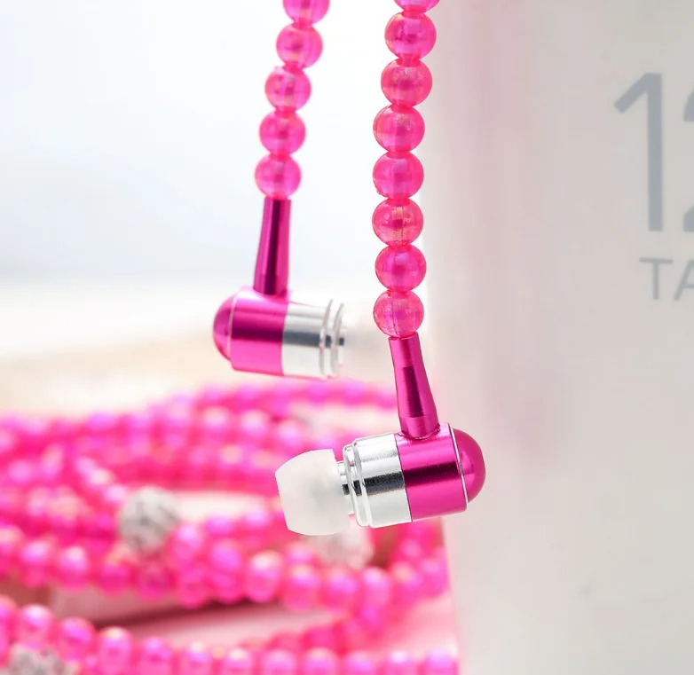 Creative Pearl Necklace Earphone Luxury Lady Wired Headphone 3.5mm In-Ear Portable Sport Earphone with Mic
Creative Pearl Necklace Earphone Luxury Lady Wired Headphone 3.5mm In-Ear Portable Sport Earphone with Mic