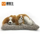 2020 New Plush Animal Real Looking Fake Fur Lovely Sleeping Dog Toys