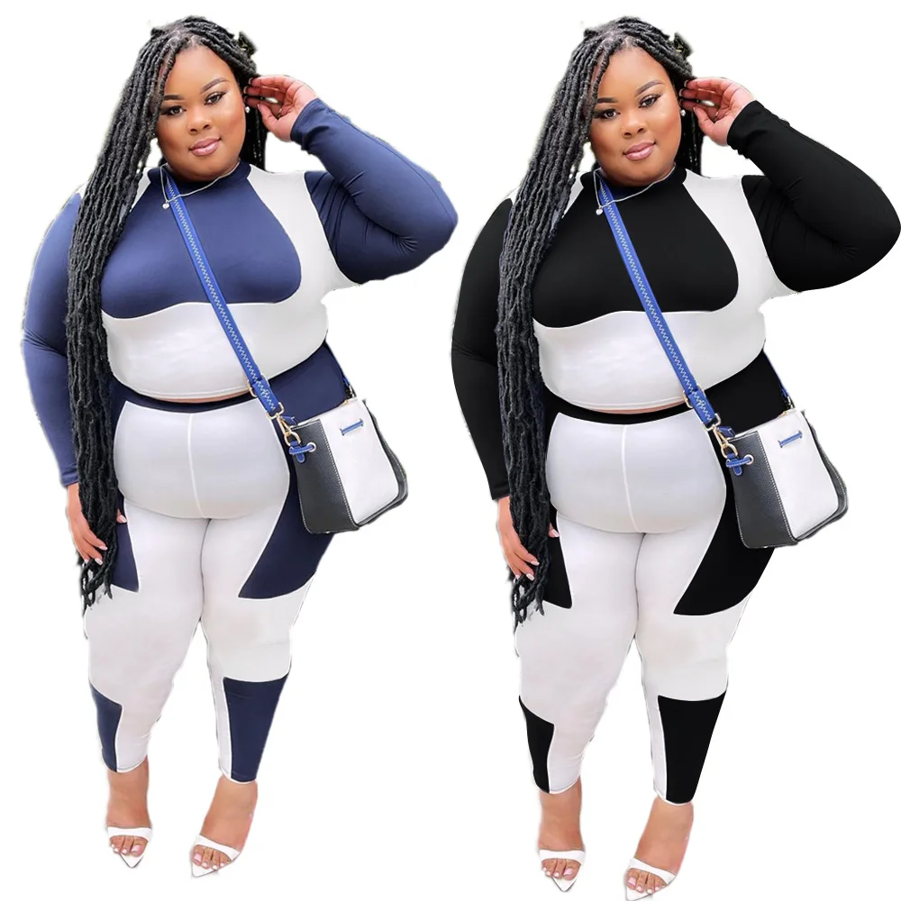 Fall Winter Sweat Suits Plus Size 5xl Long Sleeve Jogging Bodysuit Track Suits Color Block Bluey Women 2 pc Two Piece Pants Set, Blue,black
Fall Winter Sweat Suits Plus Size 5xl Long Sleeve Jogging Bodysuit Track Suits Color Block Bluey Women 2 pc Two Piece Pants Set, Blue,black