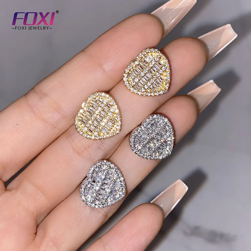 Hiphop Custom Heart Shape Earrings Studs Hip Hop Ice Out Zircon Diamond 18K Gold Jewelry Earrings For Men
Hiphop Custom Heart Shape Earrings Studs Hip Hop Ice Out Zircon Diamond 18K Gold Jewelry Earrings For Men
