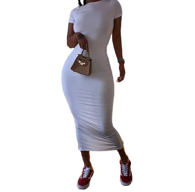 2021 Summer Women's Pure Color Holiday Casual Skirt Short Sleeve Long T-shirt Dress, White/yellow/orange/red/black/blue
2021 Summer Women's Pure Color Holiday Casual Skirt Short Sleeve Long T-shirt Dress, White/yellow/orange/red/black/blue