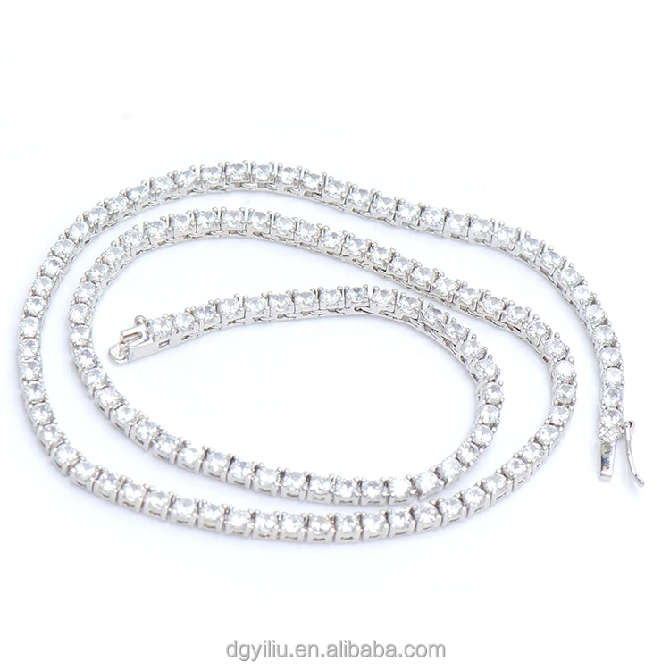 925 Sliver Tennis Chain Iced Out Aaa Hiphop Silver Plated 3mm CZ Jewelry Diamond Tennis Necklace
925 Sliver Tennis Chain Iced Out Aaa Hiphop Silver Plated 3mm CZ Jewelry Diamond Tennis Necklace