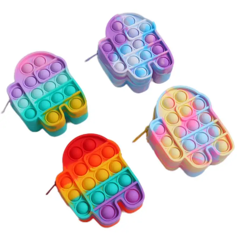 New silicone coin wallet double press Bubble Music key bag portable pocket mini coin wallet wholesale, Rainbow
New silicone coin wallet double press Bubble Music key bag portable pocket mini coin wallet wholesale, Rainbow