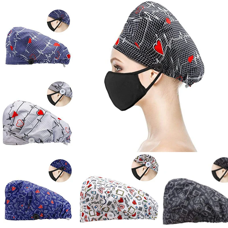 Cotton Nurse Hat Adjustable Scrub Hats Working hats with Button and Sweatband For Women Men, As picture
Cotton Nurse Hat Adjustable Scrub Hats Working hats with Button and Sweatband For Women Men, As picture