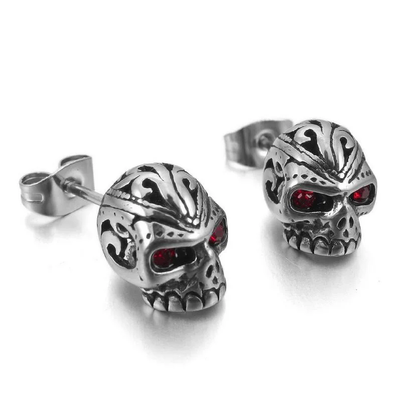 ES1023 High Quality Gothic Stainless Steel Red Clear Black Crystal Eye Skull Stud Earrings
ES1023 High Quality Gothic Stainless Steel Red Clear Black Crystal Eye Skull Stud Earrings
