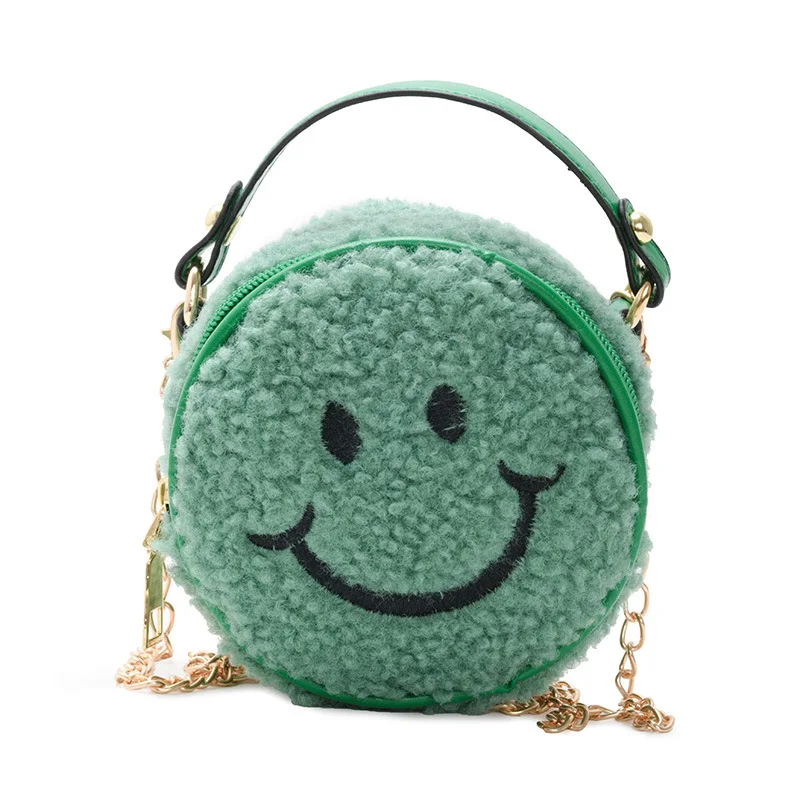 2021 Wholesale Smiley Face Small Single Messenger Round Bag Handbags Kids Coin Purse Kawaii Mini Fashionable Kids Bags, Customized color
2021 Wholesale Smiley Face Small Single Messenger Round Bag Handbags Kids Coin Purse Kawaii Mini Fashionable Kids Bags, Customized color