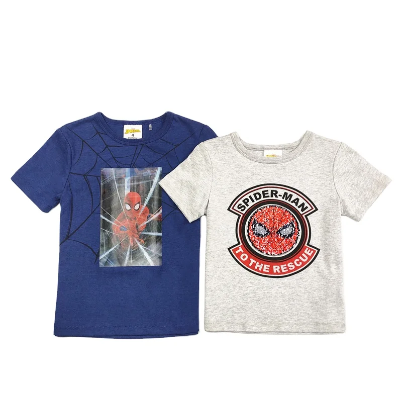 Custom kids Spider-Man pattern kids T shirt casual children tshirt clothes kids printing with sequin glitter 
Custom kids Spider-Man pattern kids T shirt casual children tshirt clothes kids printing with sequin glitter