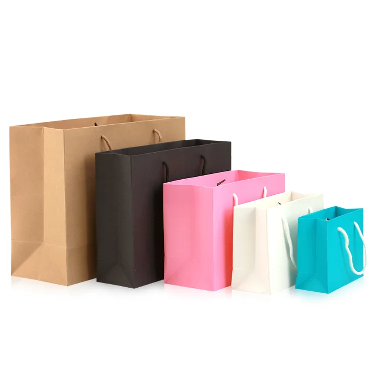 Wholesale Luxury Gift Shopping Art Paper Bags Custom Printed Kraft