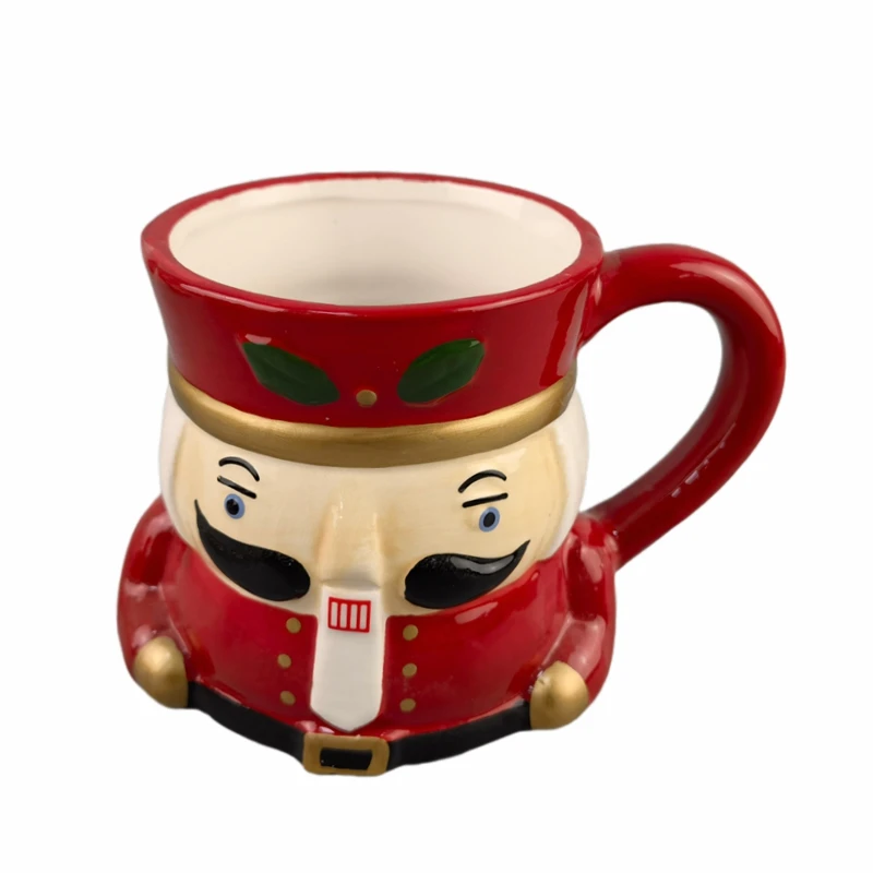 Wholesale porcelain vivid holiday 3D cartoon soldier shaped tea cup milk water mugs Christmas ceramic 3D nutcracker head mug
Wholesale porcelain vivid holiday 3D cartoon soldier shaped tea cup milk water mugs Christmas ceramic 3D nutcracker head mug