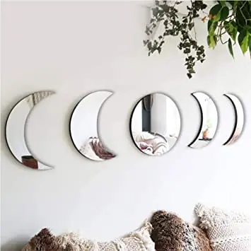Moon Shaped Acrylic Mirrors Wall Stiers Adhesive Personalized Wall Stiers Mural, Silver, gold or more colors
Moon Shaped Acrylic Mirrors Wall Stiers Adhesive Personalized Wall Stiers Mural, Silver, gold or more colors