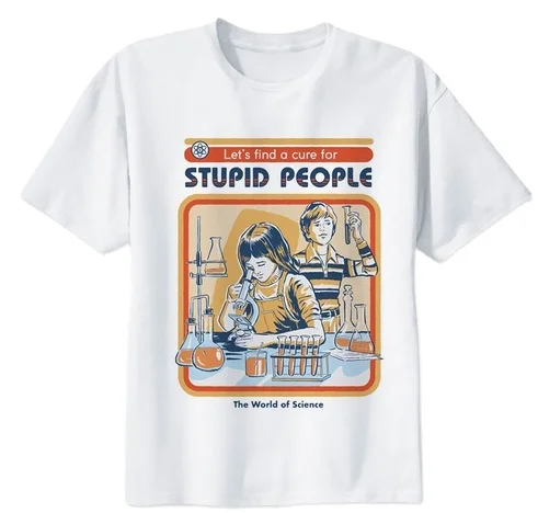 STUPID PEOPLE print loose short sleeve T-shirt 
STUPID PEOPLE print loose short sleeve T-shirt