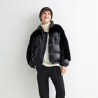 Environmental down-filled coat Plus Size Duck Down Coat Ladies puffer down coats with rex rabbit fur