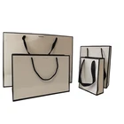 Luxury Gift Bags Elegant Customized Brand Logo Luxury Boutique Shopping White Gift Bags