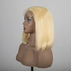 HOT SALE 613 short bob wig,wholesale unprocessed indian human hair lace frontal wigs for black women