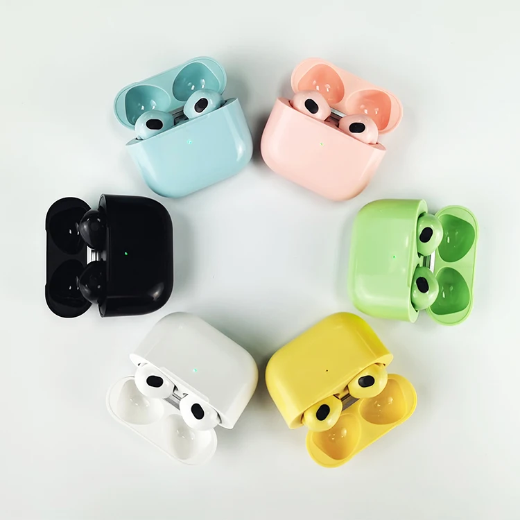 2022 New Coming Airs 3 pro wireless headphone Air pro Macarron in-ear noise canceling tws earbuds, White/black
2022 New Coming Airs 3 pro wireless headphone Air pro Macarron in-ear noise canceling tws earbuds, White/black
