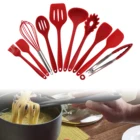 Durable Custom Non-stick Food Grade 10pcs/set Kitchenware Kitchen Accessories Silicone Kitchen Gadgets Tools Utensils Set