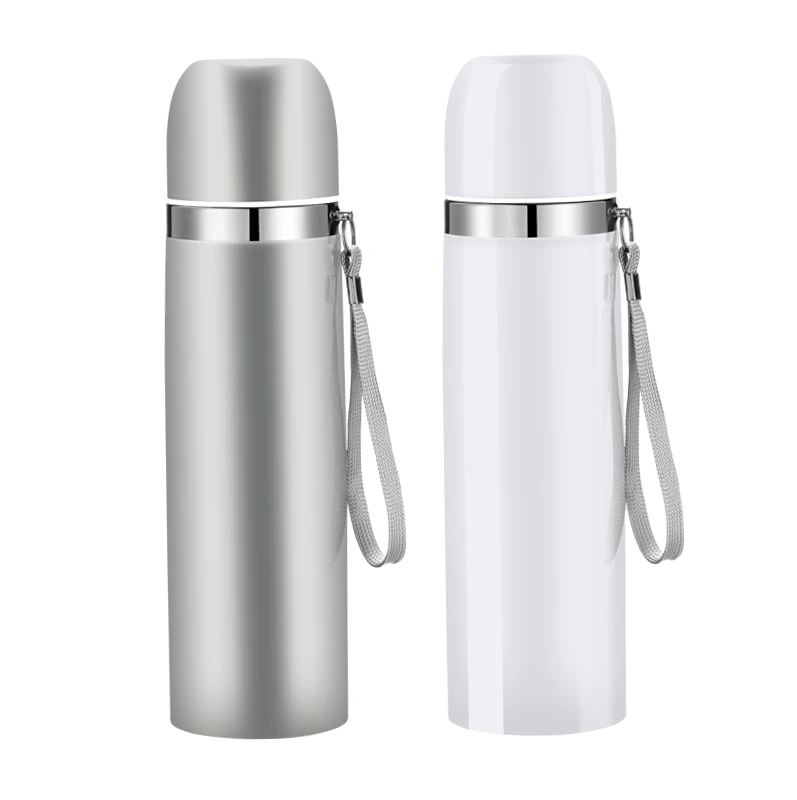 304 Stainless Steel Travel Cup Silver and White Thermos Vacuum Flask 500ml Reusable Thermal Water Bottles, Silver/white
304 Stainless Steel Travel Cup Silver and White Thermos Vacuum Flask 500ml Reusable Thermal Water Bottles, Silver/white