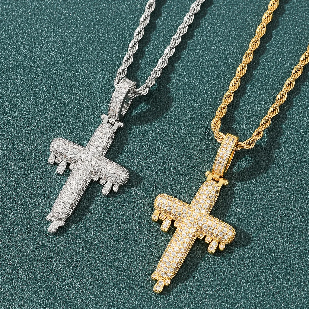 Hip hop copper setting zircon gold plated necklaces jewelry men women Jesus cross necklace pendants party jewelry, Gold,silver 
Hip hop copper setting zircon gold plated necklaces jewelry men women Jesus cross necklace pendants party jewelry, Gold,silver