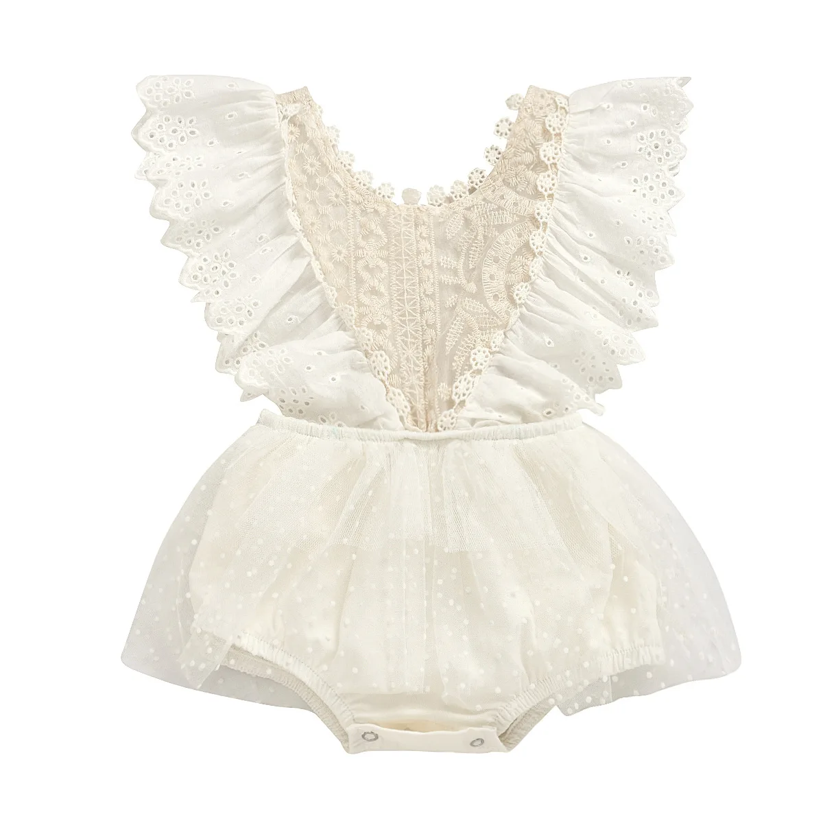 IHJ965 Summer baby clothes girl romper 2020 girls' white lace princess rompers, Customized color
IHJ965 Summer baby clothes girl romper 2020 girls' white lace princess rompers, Customized color