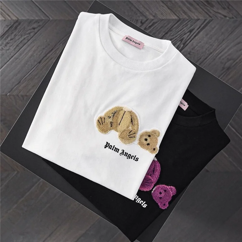PA 19fw Teddy Bear Short Sleeve Towel Embroidered Flocking T-shirt Custom Loose Oversized T-shirt Men's Women's Casual Wear
PA 19fw Teddy Bear Short Sleeve Towel Embroidered Flocking T-shirt Custom Loose Oversized T-shirt Men's Women's Casual Wear
