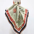 Custom high quality crinkle polyester scarf silk viscose twill fabric scarves ladies with GOTS certificate