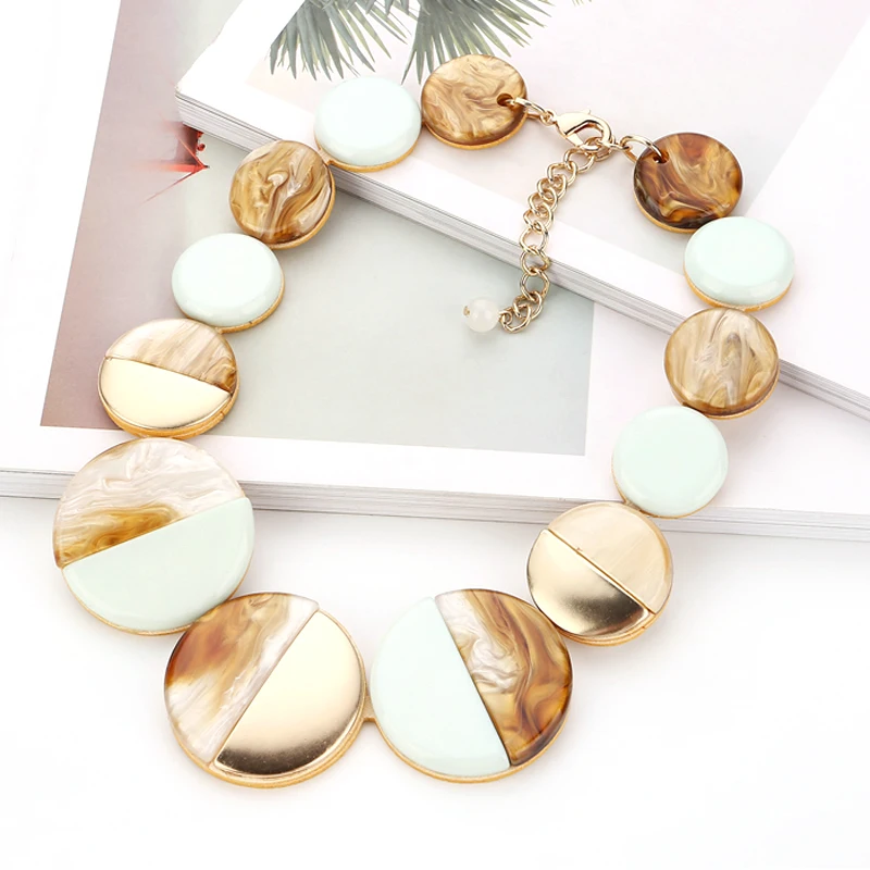 Stylish link chain acrylic choker necklace for women gothic style resin collar necklace, Picture shows
Stylish link chain acrylic choker necklace for women gothic style resin collar necklace, Picture shows