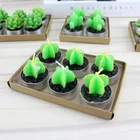 New Design Custom Decorative Gift Set Plant Scented Cactus Mini Candles