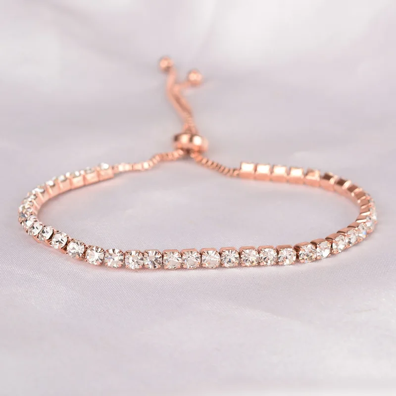 Classic Adjustable Tennis Chain CZ Bracelet Rose Gold Full Pave Diamond Claw Chain Zirconia Charm Bracelet, Gold silver
Classic Adjustable Tennis Chain CZ Bracelet Rose Gold Full Pave Diamond Claw Chain Zirconia Charm Bracelet, Gold silver