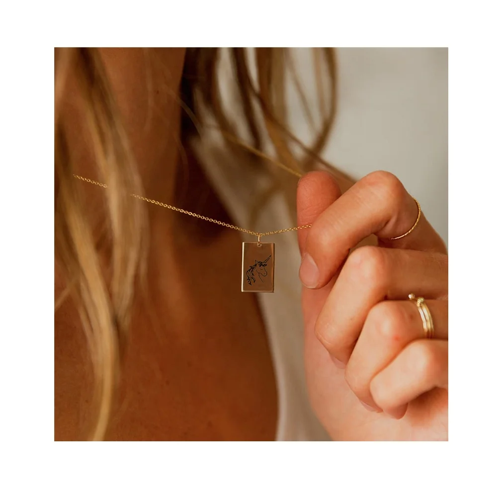 Trendy Gold Stainless Steel Chains Cute Animals Square Pendant Engraved Necklace Bird Shark Penguin for Women
Trendy Gold Stainless Steel Chains Cute Animals Square Pendant Engraved Necklace Bird Shark Penguin for Women