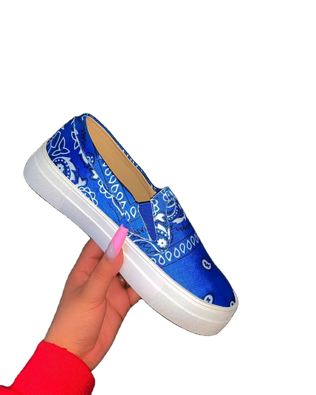 2020 Spring Fashion Women Bandana Slip-on Sneakers Padded Insole Thick Bottom Satin Teniss Basketball shoes, As shown in figure
2020 Spring Fashion Women Bandana Slip-on Sneakers Padded Insole Thick Bottom Satin Teniss Basketball shoes, As shown in figure