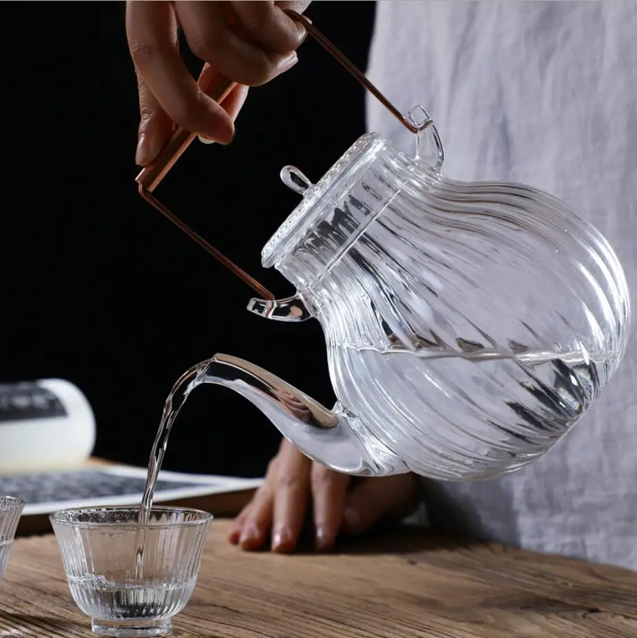 Heat resistant Glass tea sets Borosilicate Glass Teapot with glass Infuser for Tea, Clear
Heat resistant Glass tea sets Borosilicate Glass Teapot with glass Infuser for Tea, Clear