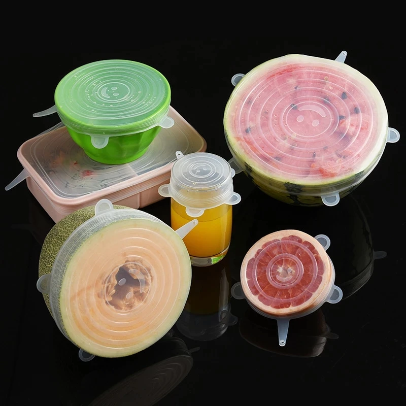 Custom Flexible 6 Pack Set Reusable Eco Storage Fresh Kitchen Accessories Food Grade Super Stretch Silicone Lids, White, blue, pink, yellow
Custom Flexible 6 Pack Set Reusable Eco Storage Fresh Kitchen Accessories Food Grade Super Stretch Silicone Lids, White, blue, pink, yellow