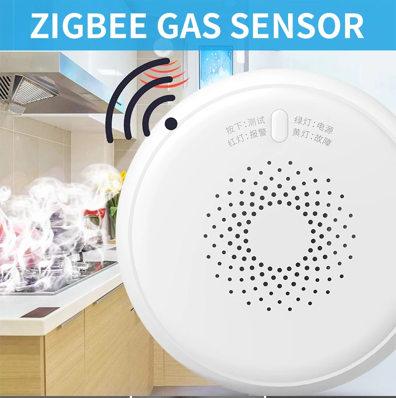 Fire Alarm Gas Detector Smoke Sensor zigbee gas sensor detector zigbee gas flow meter sensor Smart Home Security - ANKUX.COM