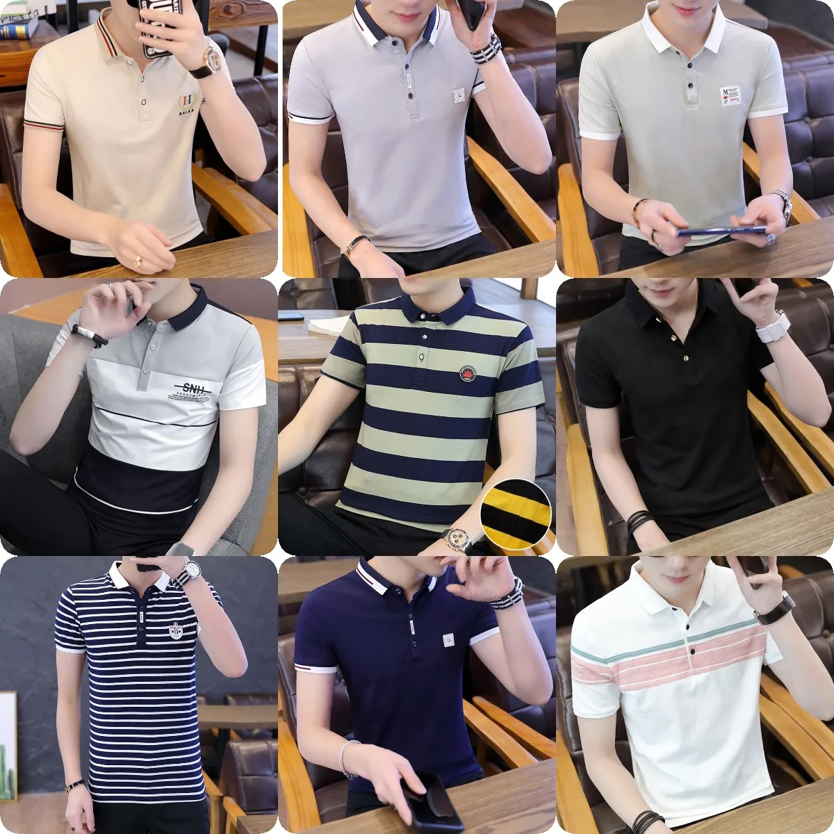 Summer men's new cotton polo shirt Korean casual shirt collar T shirt men's lapel short sleeve business fashionable T-shirt
Summer men's new cotton polo shirt Korean casual shirt collar T shirt men's lapel short sleeve business fashionable T-shirt