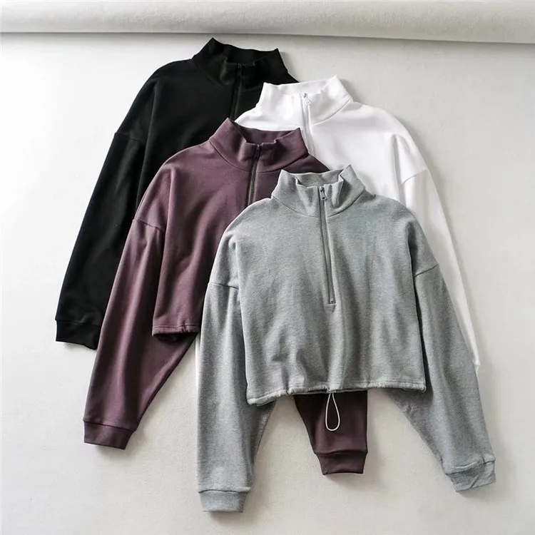Sports Top Women Zipper Yoga Shirts Casual Shirts Sports Long Sleeve, White,brown,gray,black
Sports Top Women Zipper Yoga Shirts Casual Shirts Sports Long Sleeve, White,brown,gray,black