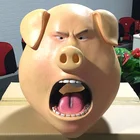 Hot Sales Deluxe Quality Latex Rubber Halloween Animal Party Costumes Full Head Angry Pig Mask
