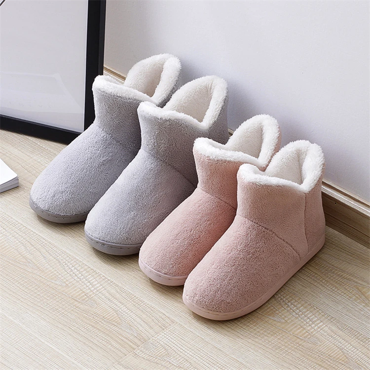 

D13431 Solid color fashionable and casual keep warm thicken antiskid indoor furry unisex 2021 latest ladies shoes, Black, khaki, pink, beige
