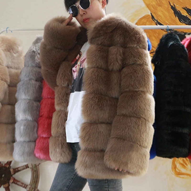 Artificial fox fur wholesale 2019 new women's fashion Korean Slim fur coat, Picture
Artificial fox fur wholesale 2019 new women's fashion Korean Slim fur coat, Picture