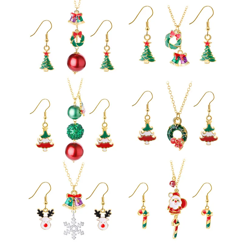 Christmas Women Jewelry Set Santa Elk Bell Earrings Necklace Decor Xmas Gift For Girl Women Wife Mother Girl Friend
Christmas Women Jewelry Set Santa Elk Bell Earrings Necklace Decor Xmas Gift For Girl Women Wife Mother Girl Friend