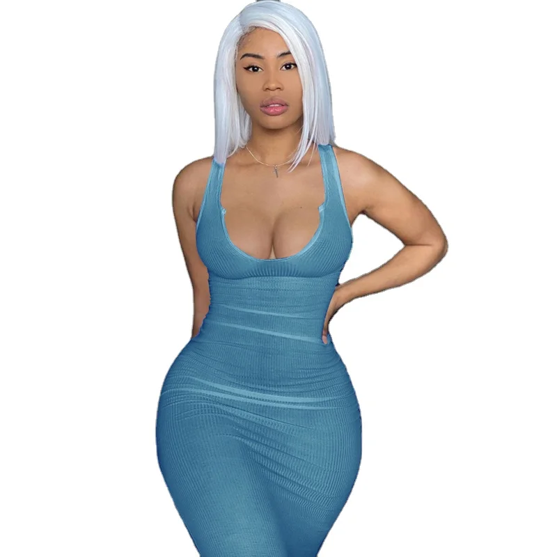 2021 Sleeveless Solid casual dress club Ribbed Skinny knitted Maxi Women Sexy tube dresses Summer
2021 Sleeveless Solid casual dress club Ribbed Skinny knitted Maxi Women Sexy tube dresses Summer