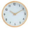 12 inch wooden frame glass cover silent modern simple Korea home decorative wall clock with wood clock hands